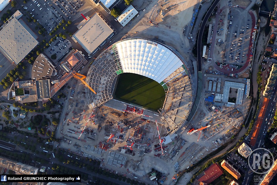 Photos aériennes des travaux du Stade Vélodrome de Marseille