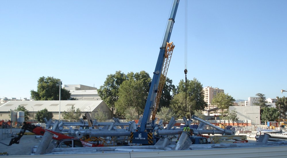 Vu général des éléments, cela devient fortement chargé sur site.