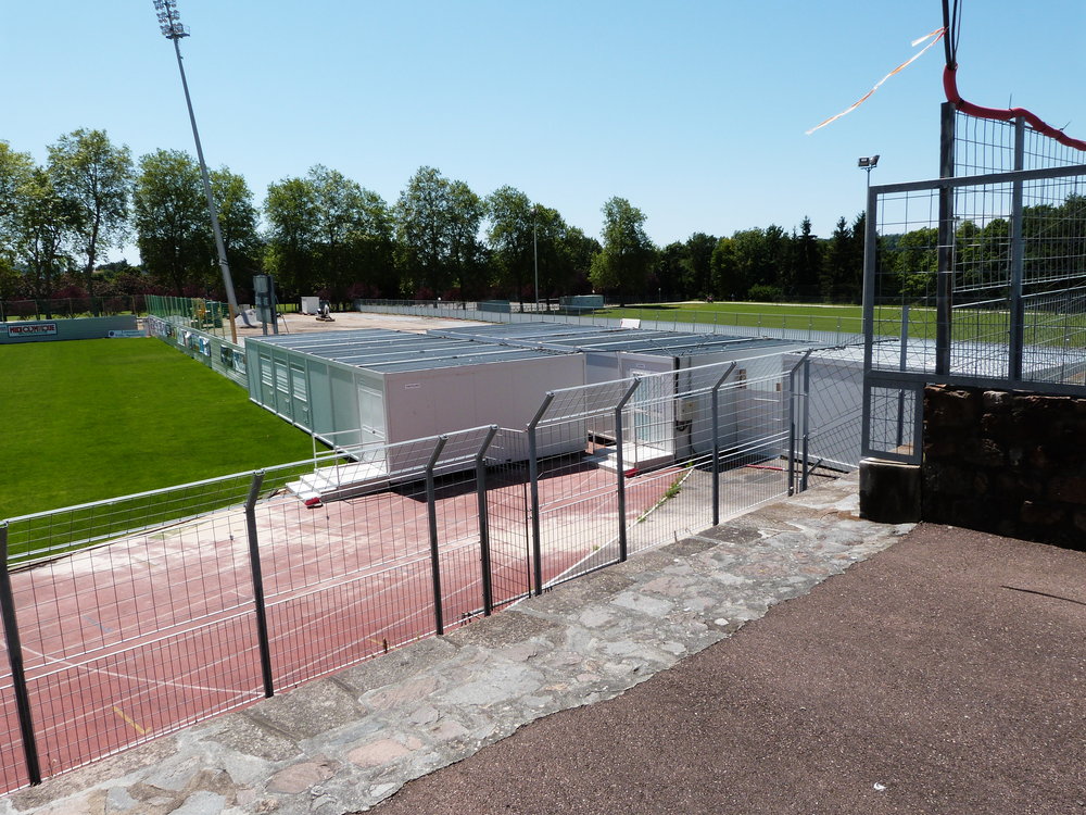 Les vestiaires provisoires