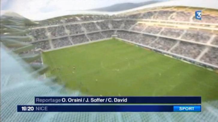 Stade vue du bord de la toiture