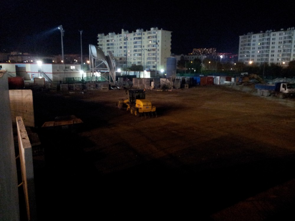 Zone nettoyée et aplanie derrière le VS