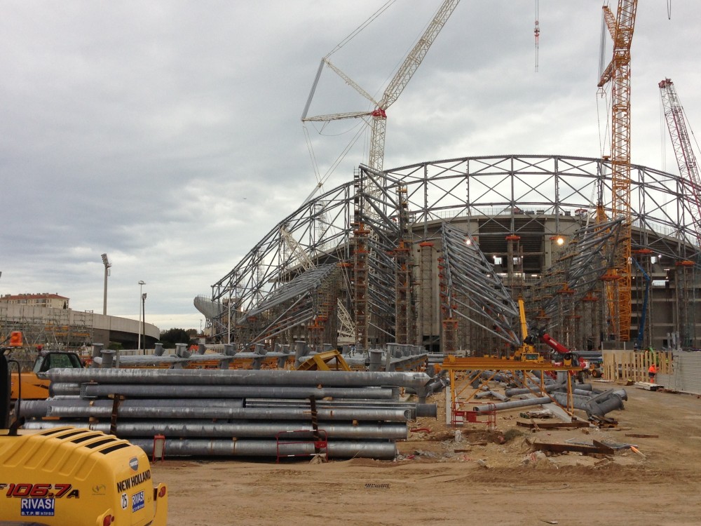 Vu de la nouvelle station de montage pour la radiale qui formera le colis de 3