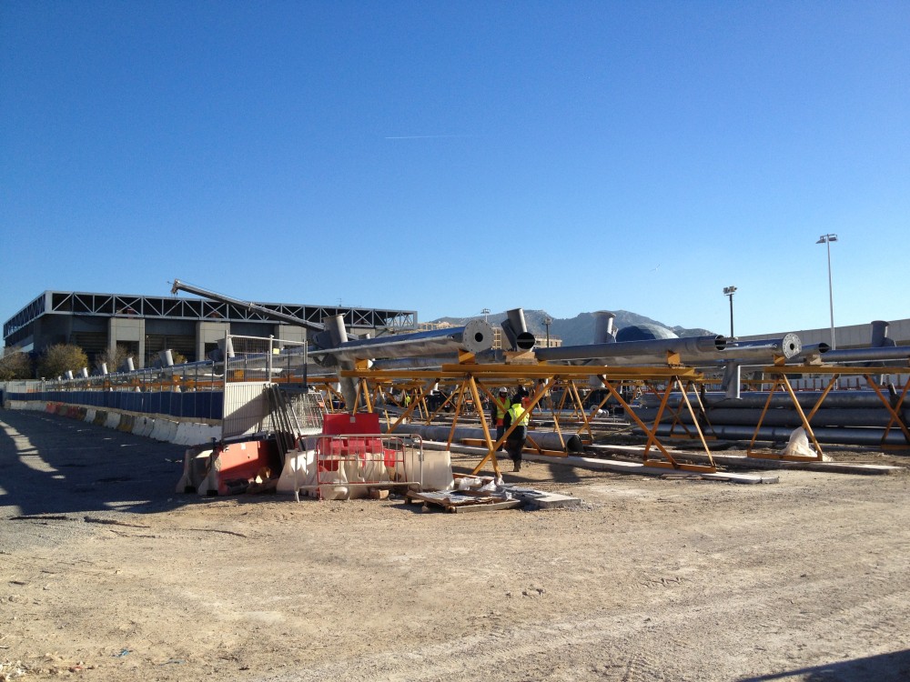 Zone de montage des radiales pour les colis doubles