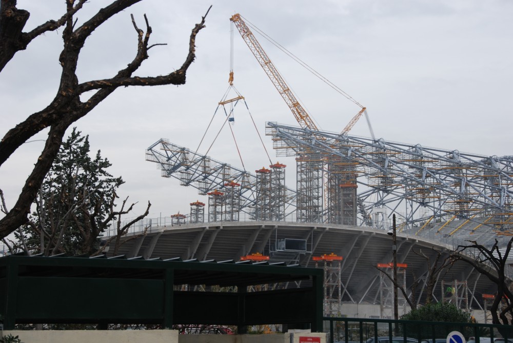 vue de derriere virage sud