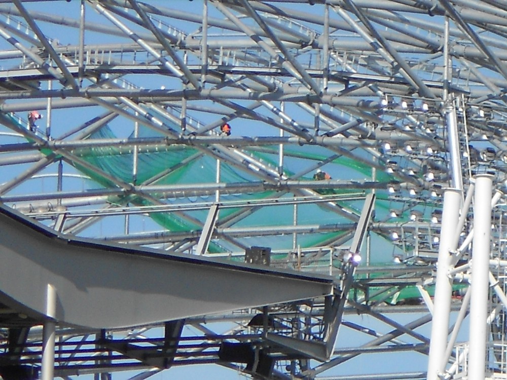 Vu des Alpiniste sur la charpente.