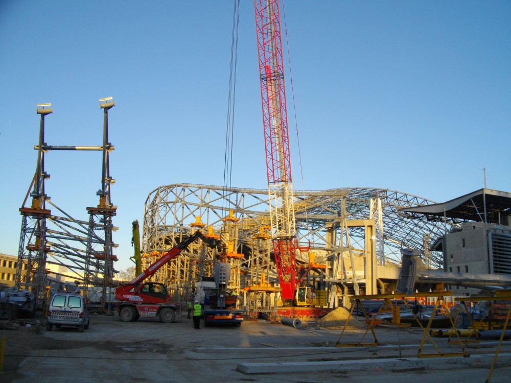 Vue générale du chantier virage nord
