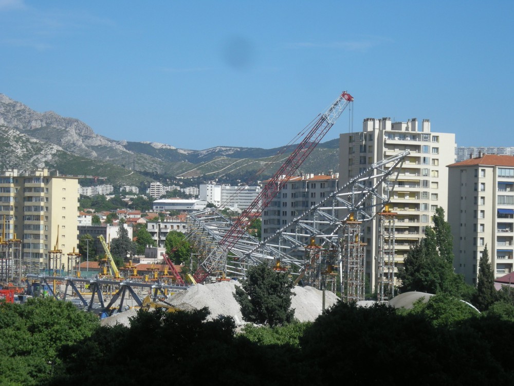 pose des échafaudages sur le second colis du VS