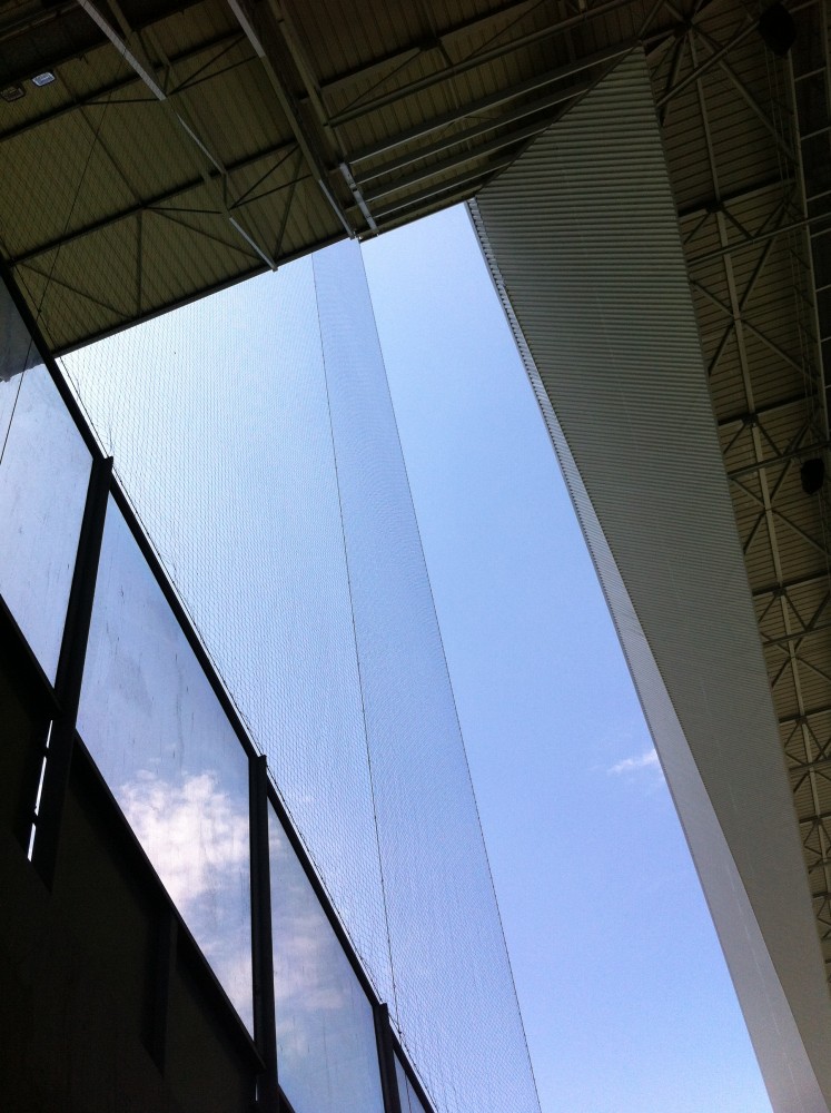 Filet de protection entre Henri Point et angle visiteurs