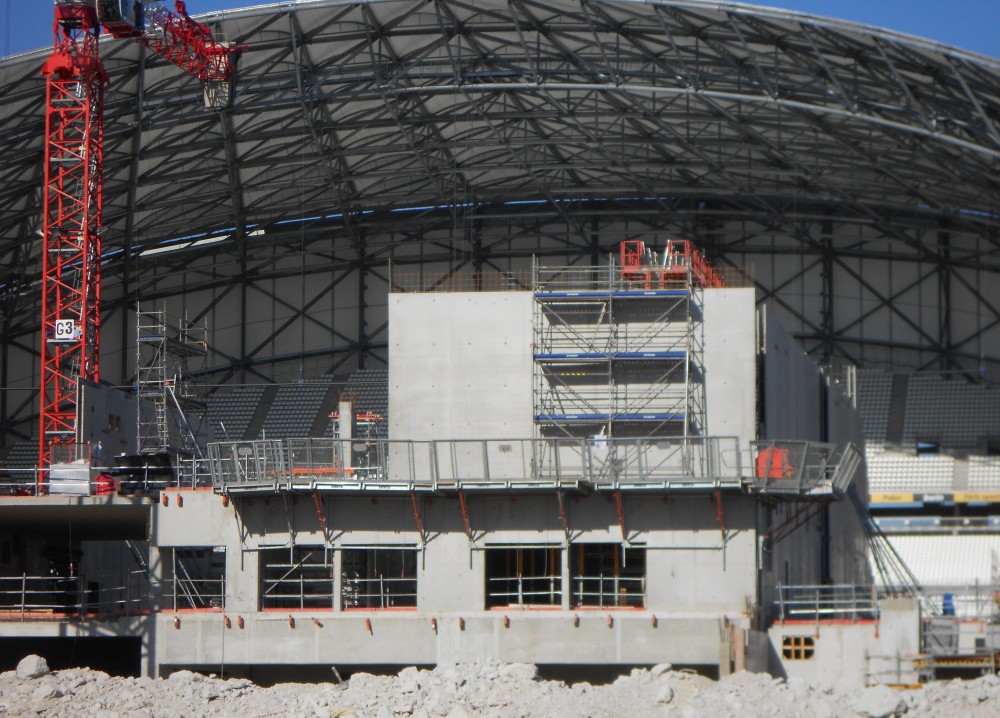 Pied de G1 avec la vu du R+3 (coté VS).