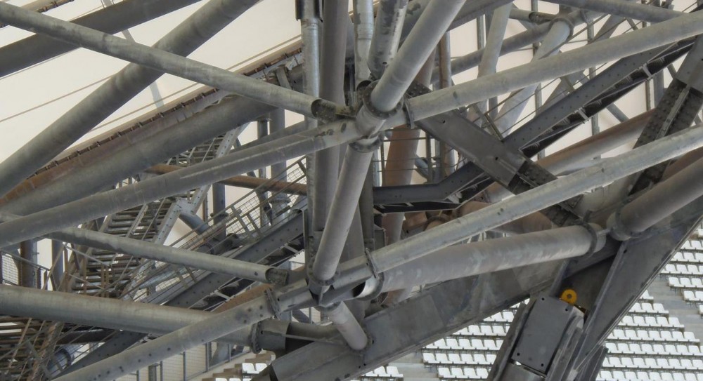 Charpente passerelle Virage nord