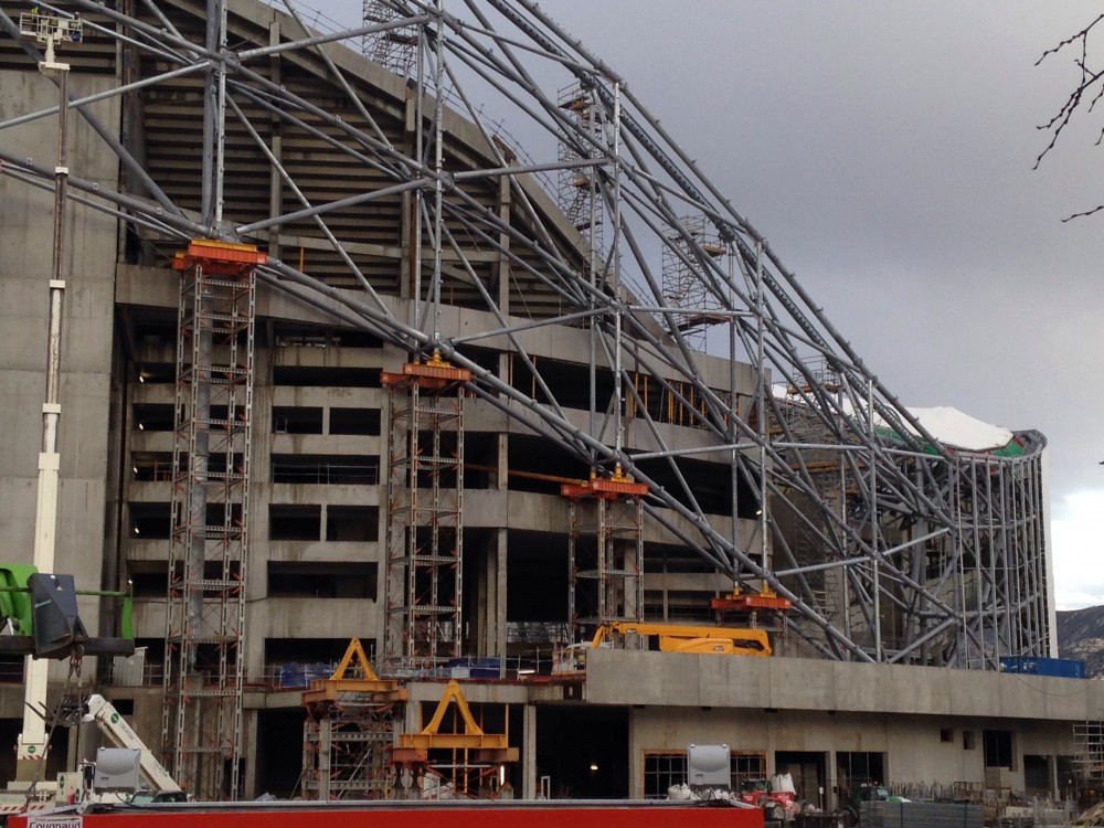 Vu des têtes de palée côté jupe.