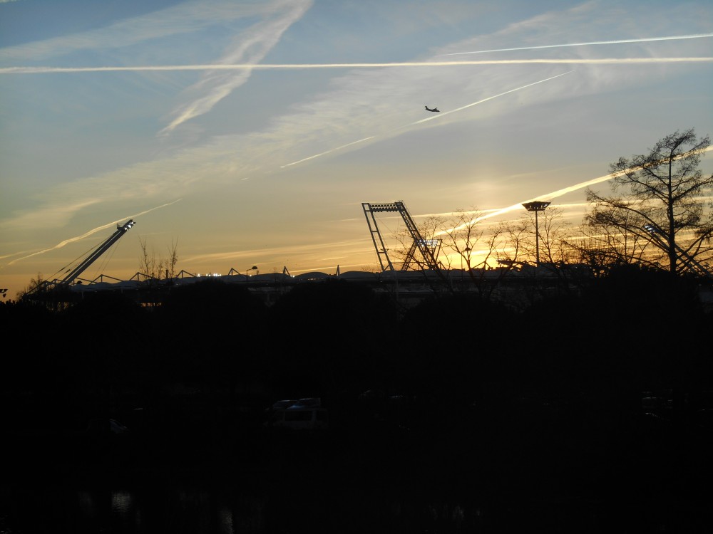 Vue du stade depuis la Garonne