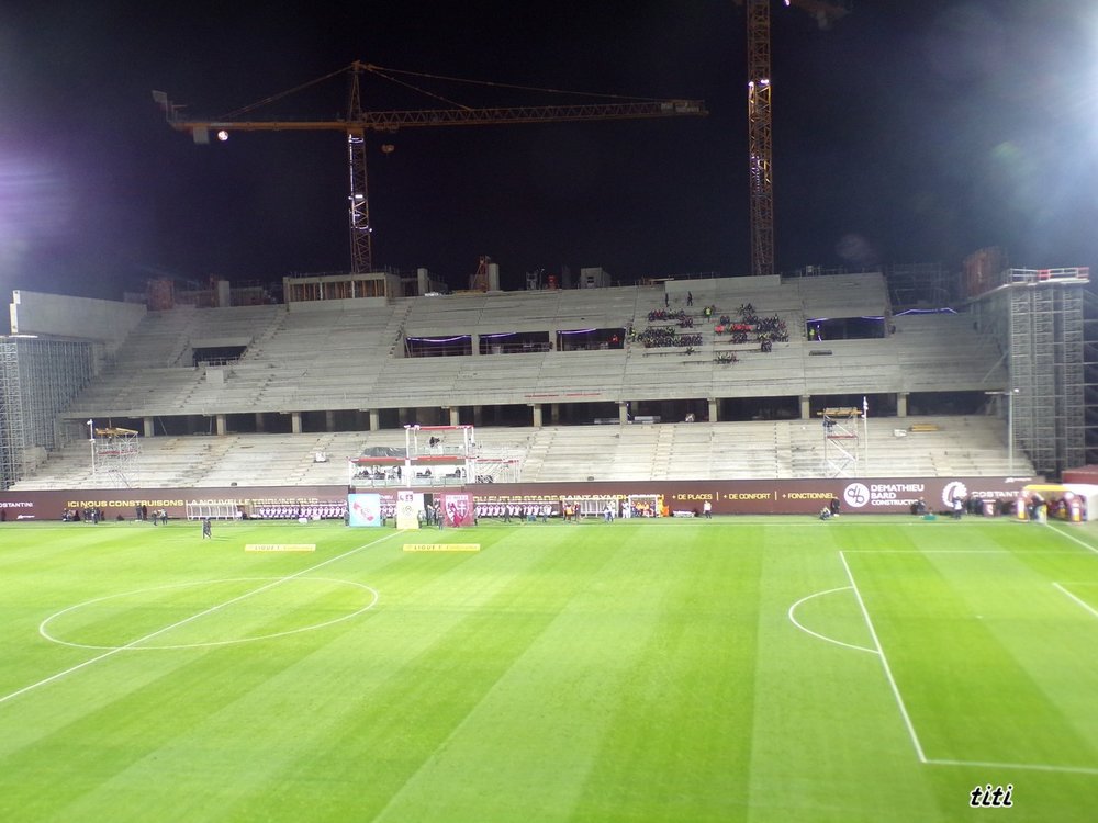 Tribune Sud le soir de FC Metz - Strasbourg, 11/01/2010