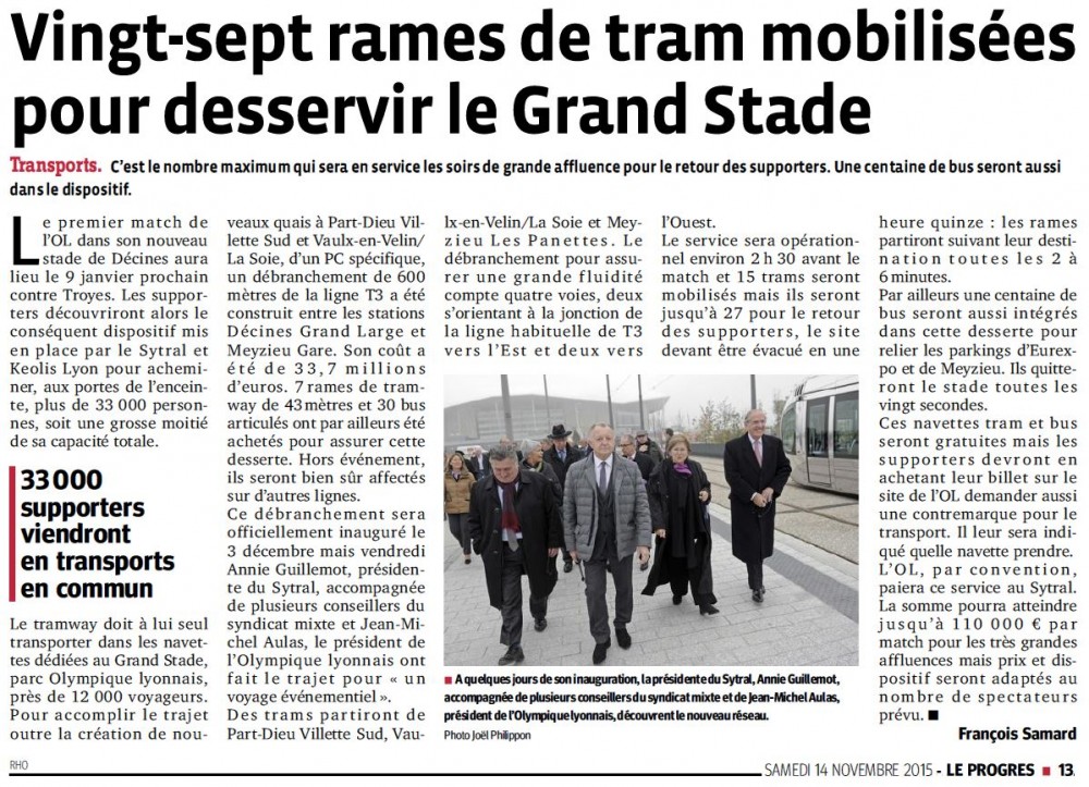 Vingt­sept rames de tram mobilisées .JPG